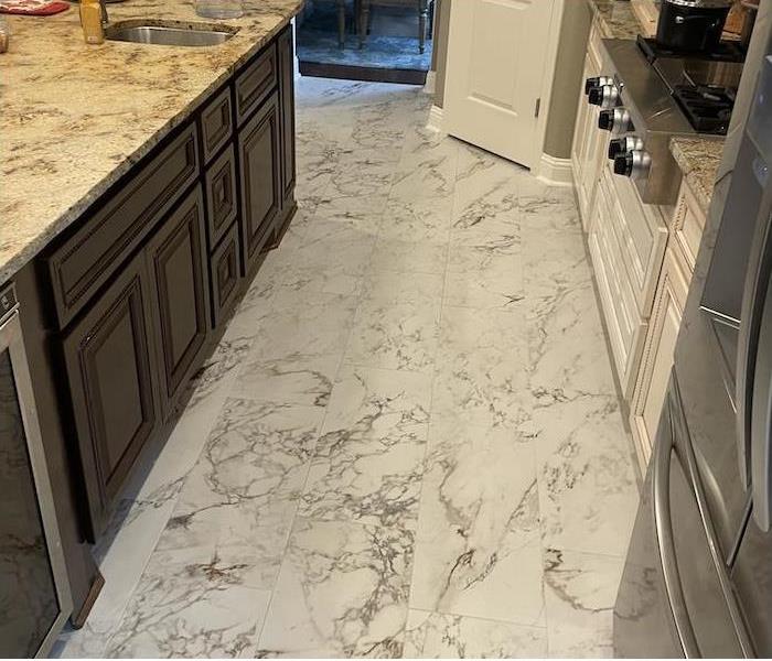 kitchen with modern tile