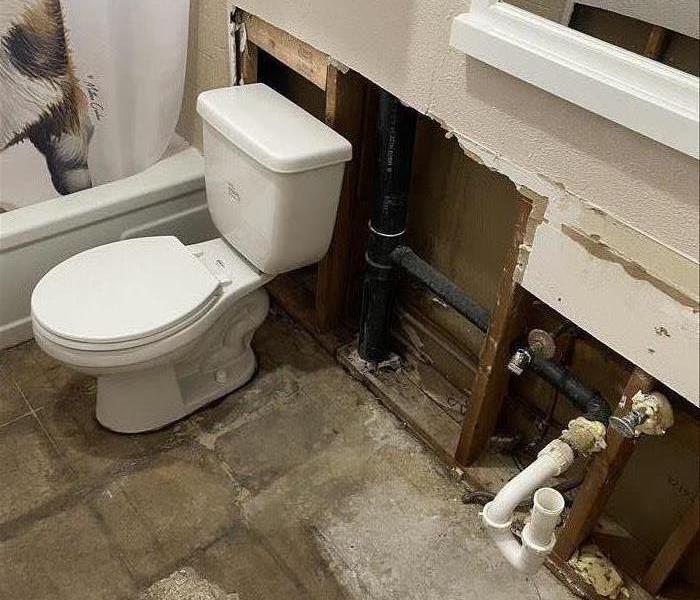Bathroom with damage